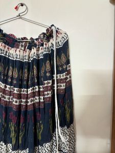 Elephant Print Ethnic Skirt with drawstring