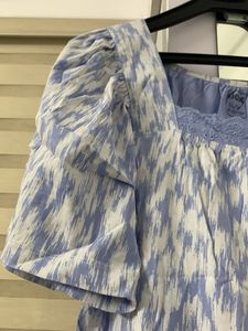 Blue Patterned Top