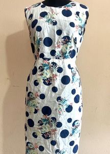 Floral & Polka Dot Midi Dress