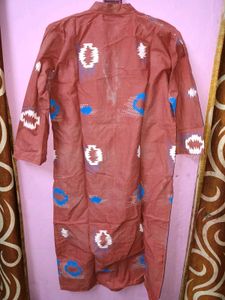 Brown Patterned Kurta