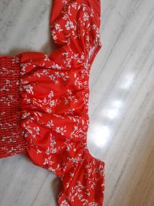 RED FLORAL ONE PIECE
