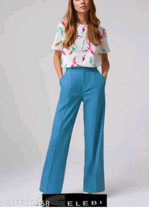 Women Trendy Top& Bottom Set Without Pocket