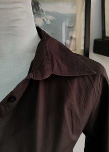 Brown button down Long Sleeve Shirt