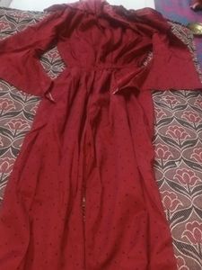 Chic Maroon Off-Shoulder Dress