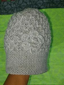 Hand-knitted Gray Beanie