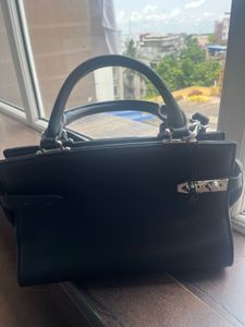 LYN Black Leather Satchel With A Missing Fitting