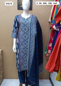 Suit Kurti Set With Pants &amp; Dupatta