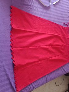 Red Cotton Designer Peticot