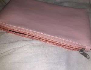 Leather Travel Pouch - Baby Pink