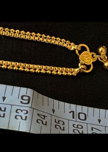 Set Of 2 - Gold Color Anklets - Simple And Elegant