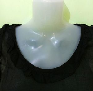 ( NEW UNUSED ) BLACK COTTON TOP