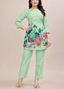 Elegant Floral Print Kurta Set