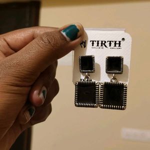 Tirth Square Drop Earrings
