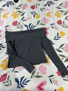 H&amp;MGrey Off-Shoulder Top