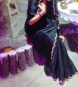 Saree With Stitching Padded Blouse
