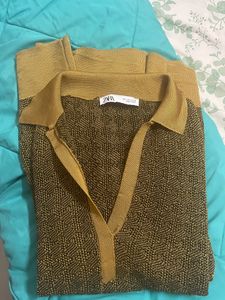 Zara Gold Party Top