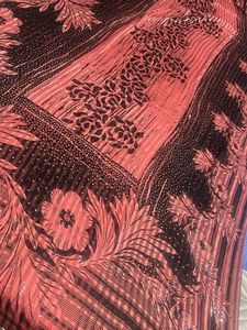 Black and Peach Designer Saree