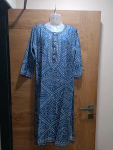 Blue Bandhani Cotton Kurti 💙