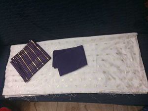 Davani Set Material (Skirt, Top, And Dupatta)