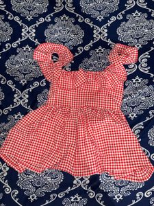 Red Gingham Bambi  Top