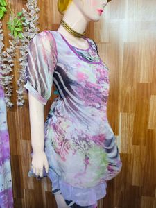 Printed Mini Dress