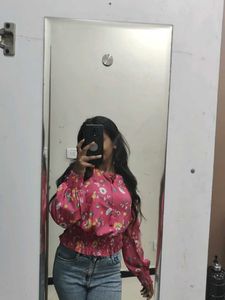 Pink Floral Top