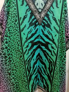 Vibrant Ombre Animal Print Kaftan