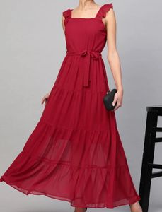 Elegant Red Maxi Dress