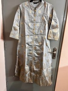 GREY A LINE KURTI Set