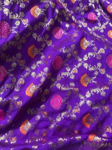 New Banarai Sareee With Orange Blouse