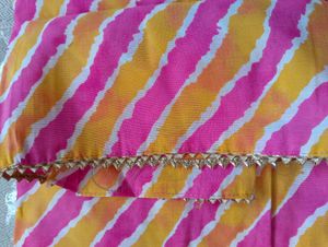 Striped Satin Dress Material