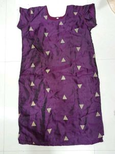 Purple Embellished Tunic Top