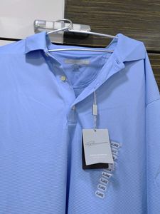 Peter Millar Polo - Light Blue, Size Large