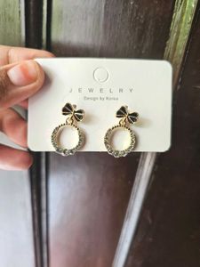 Bowknot Circle Earrings