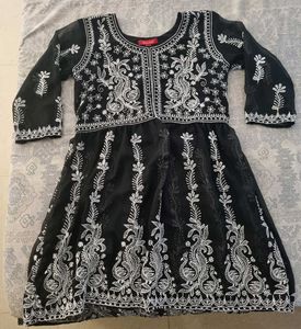 Elegant Black Chikankari Kurti