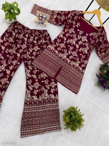Maroon Partywear Cord Set