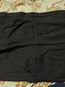 H&amp;M black side cut jeans