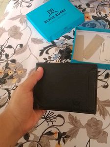 Black Burry Genuine Leather Wallet For Men
