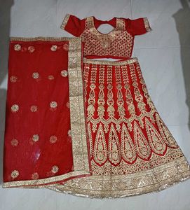 A Beautiful Red Full Stiched Chaniya Choli