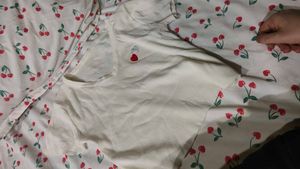 Soft Ribbed Crop Top With Hearts/ Korean Style