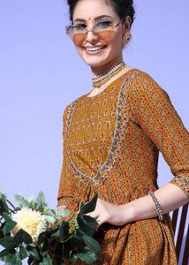 Indo Era Embllished Kurta Set With Dupatta