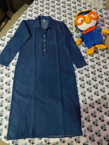 Blue Kolar Neck Kurti