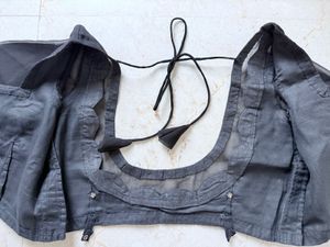 Black Stitched Blouse
