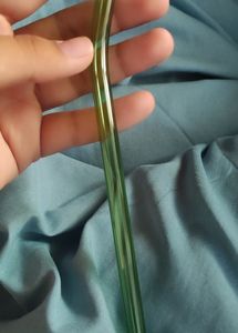 DIMOND GLASS CUP WITH GLASS STRAW