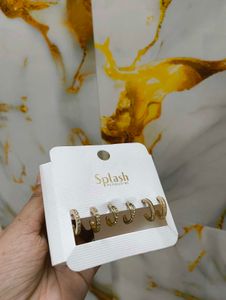Splash Gold Hoop Earring Set