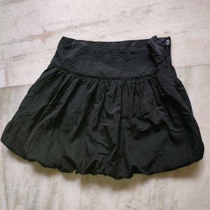 Black Bubble Mini Skirt (With Shorts)