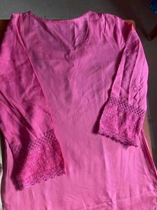 NEW💞 FASHOR Pink Embroidered Kurti💞