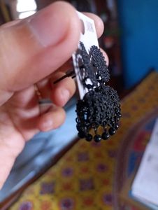 Stylish Black Jhumka Earrings