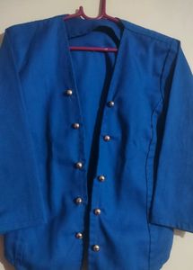 Blue Formal Jacket Medium Size