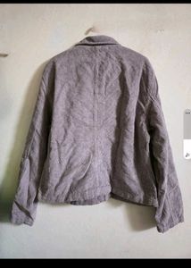 Trendy Mauve Corduroy Zip-Up Jacket